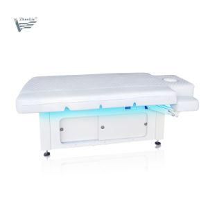 Cheap Price Beauty Salon Furniture 3 Motor Electric Wooden Tables Facial SPA Bed Thermal Make up Chair with LED Light (D170102A)