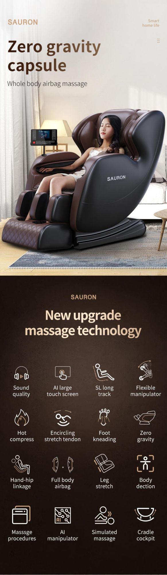  Online Shopping Sillon De Masajes 4D Zero Gravity SL Track massage Chair Electric Massage Sofa Full Body 3D Massage Chair