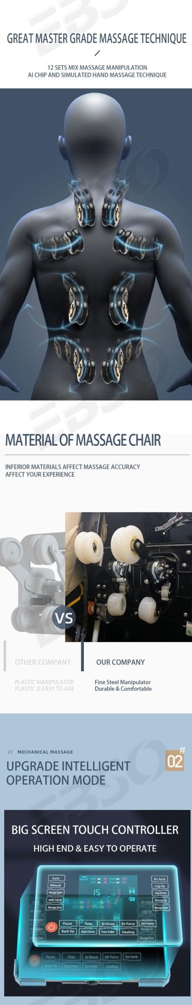 Wholesale Electric 3D Zero Gravity Massage Chair with Full Body Airbags Wrap