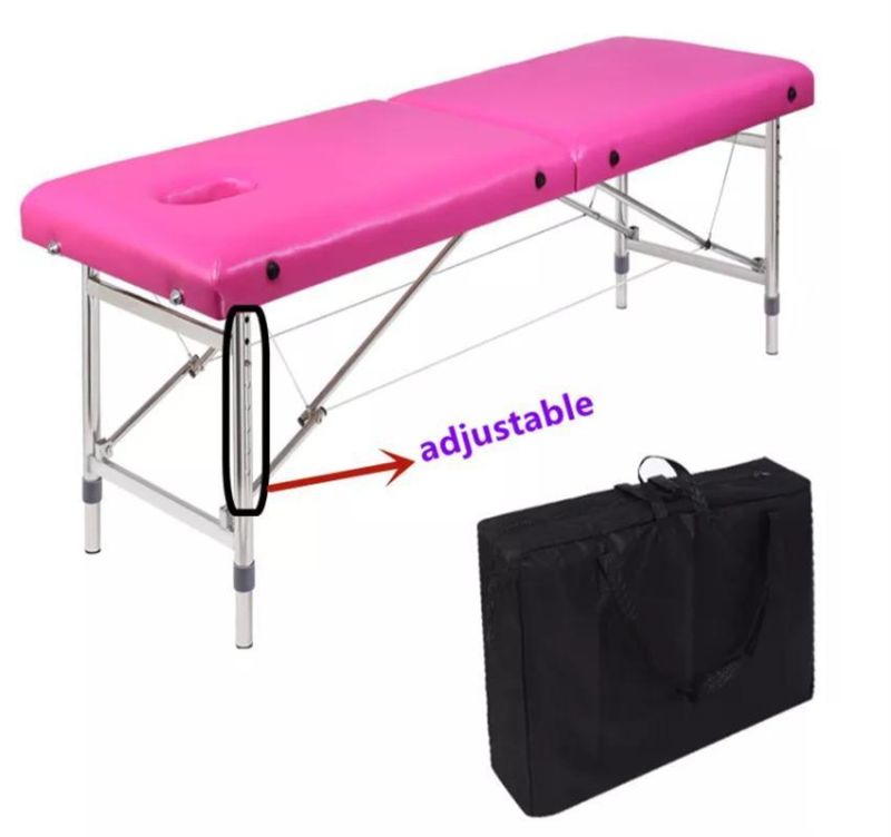 Adjustable and Foldable Massage Bed for Body Beauty Treatments