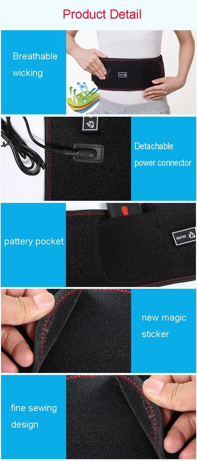 Wholesale High-Quality Waist Breathable Belt Battery heating Waist Support Cold Weather Warm Heating Waist Belt