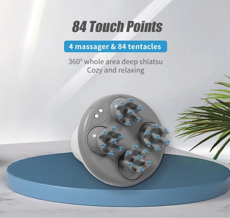 Smart Waterproof Handheld Shampoo Brush Silicone Massager Electric Scalp Massager Portable Head Massager