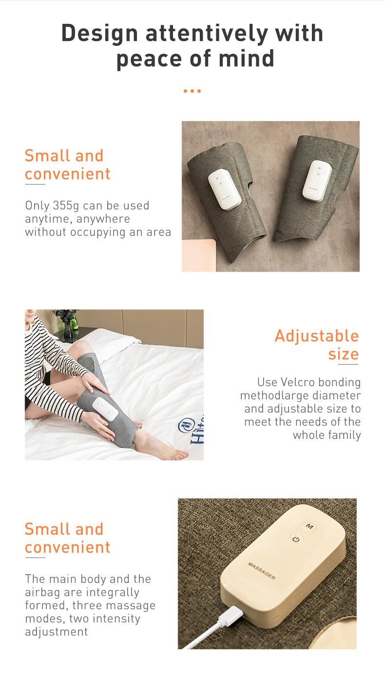 Air Pressure Compression Vibration Shiatsu Heating Calf Leg Foot Massager