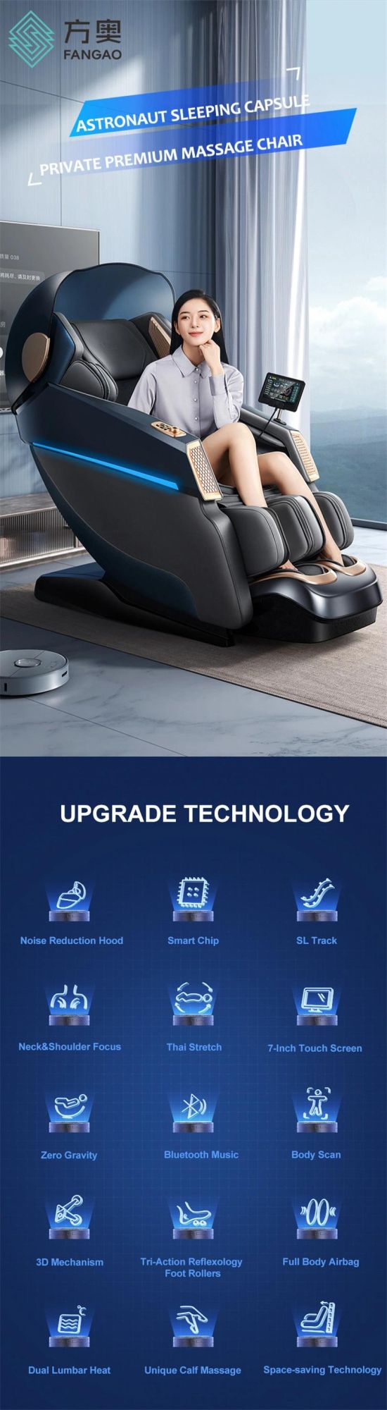 Sauron S500 Deluxe Automatic Zero Gravity Foot Roller Massage Chair