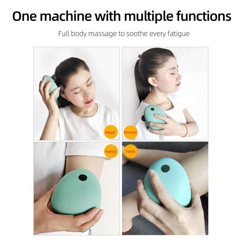 Waterproof Electric Head Massage Wireless Scalp Massager Prevent Hair Loss Body Deep Tissues Kneading Vibrating Hand-Held Comfortable Relief, Enjoy SPA