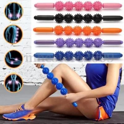 Yoga Massage Stick 16&prime;&prime; &amp; 20&prime;&prime; Body Sport Massage Tool Physical Therapy Restore Pressure Point Muscle Roller Fitness Equipment