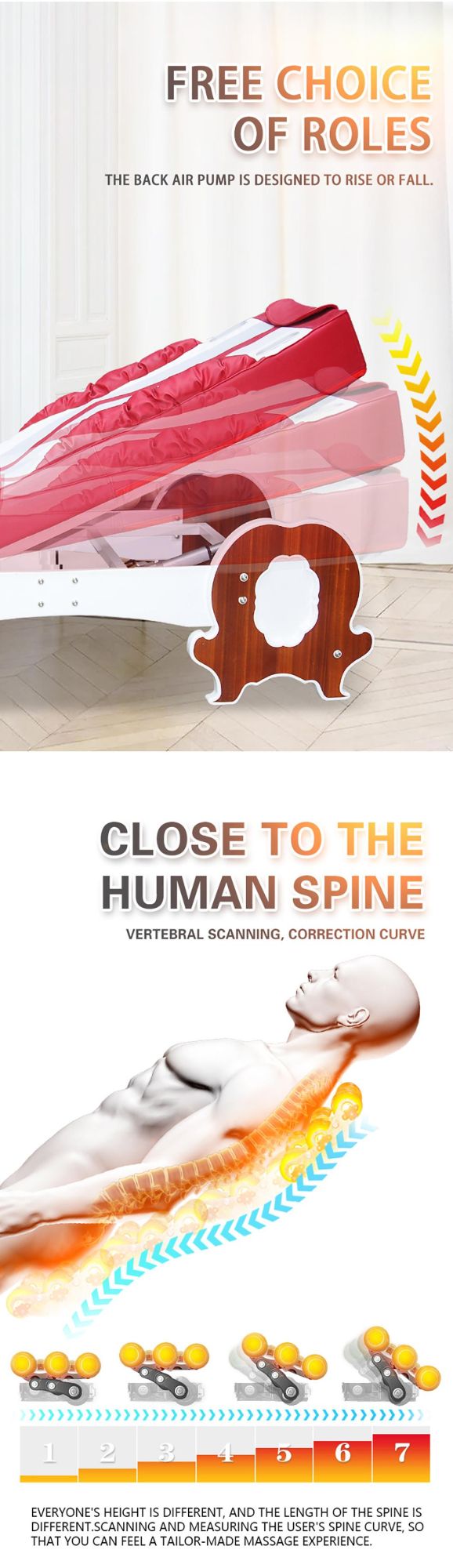 Relax Spine Care Therapy Jade Stone Roller Massage Bed