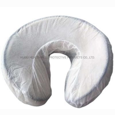 Disposable Non Woven White Color Custom U Shape Face Rest Cradle Neck Pillow Case Cover