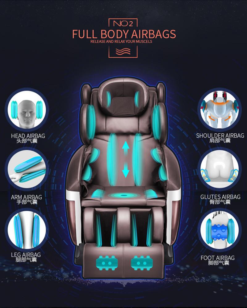 2022 Latest S-Track Zero Gravity Shiatsu Electric Massage Chair