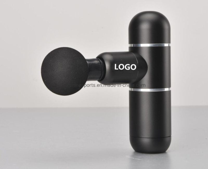 Factory OEM Logo Portable USB Massage Gun Cordless Deep Muscle Tissue Vibration Powerful Mini Massager