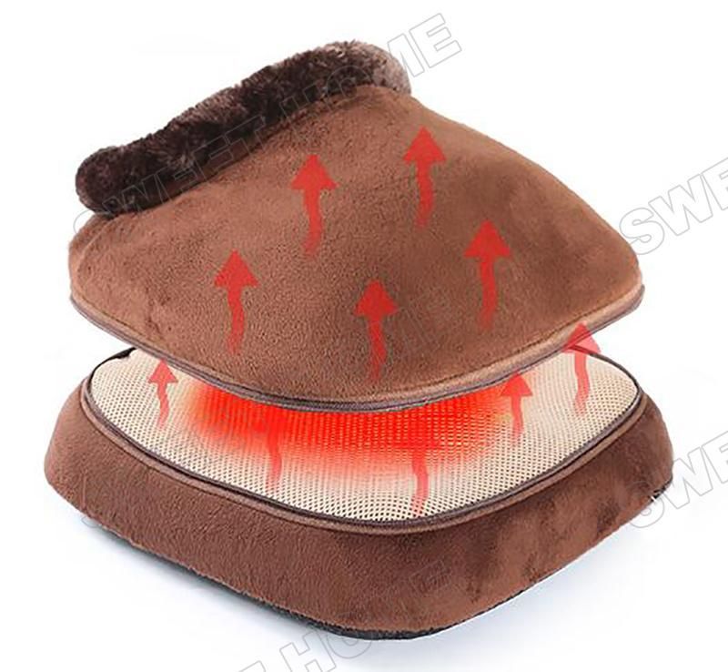 Wholesale Detachable Vibrating Foot Warmer Shoes Electric Thermal Foot Massager with Therapeutic Vibration