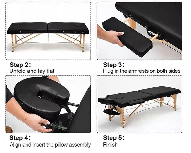 High Quality Light Weight Portable Folding SPA Massage Bed