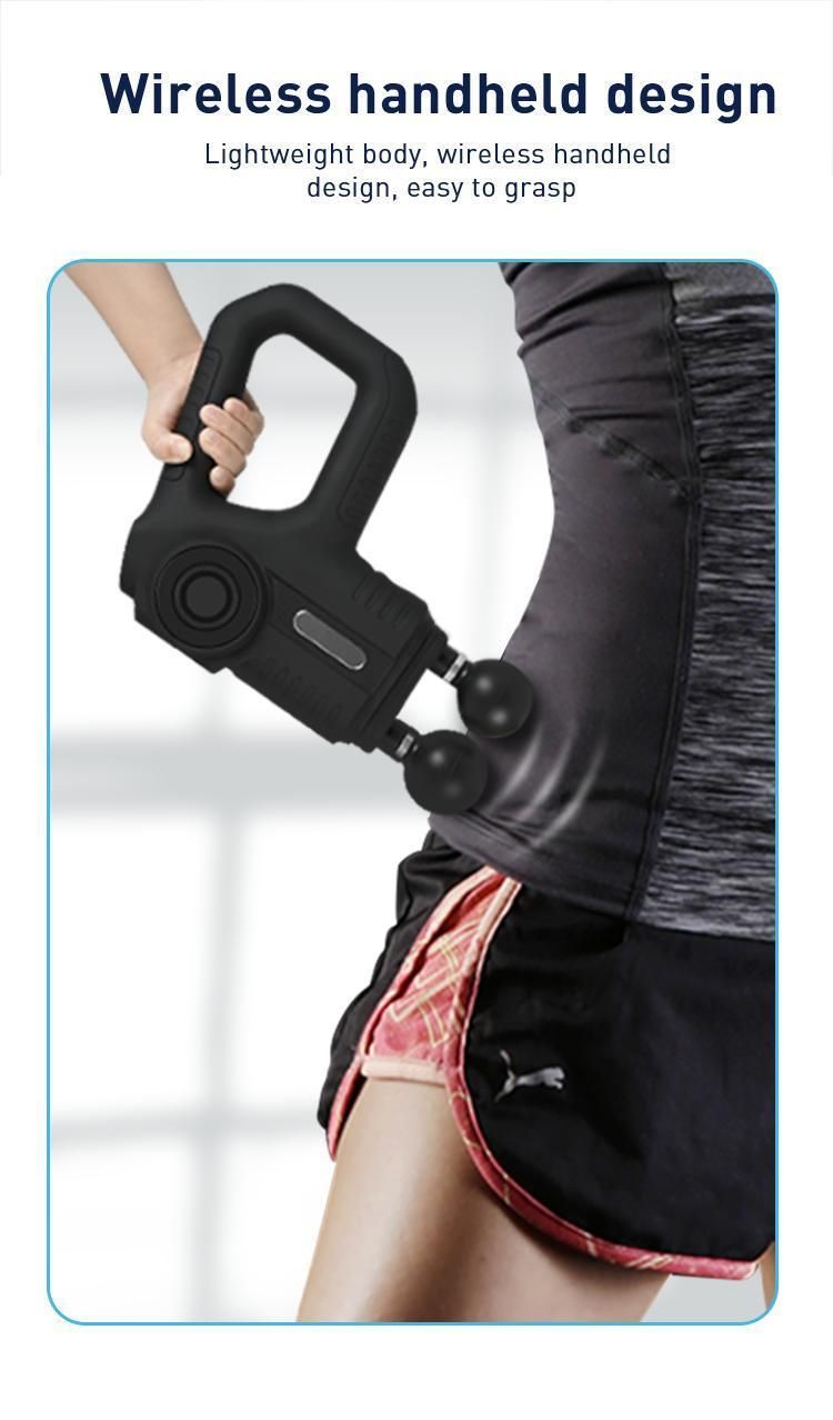 2022 Double Heads Effective Muscle Massage Handheld Whole Body Vibration Massage Gun