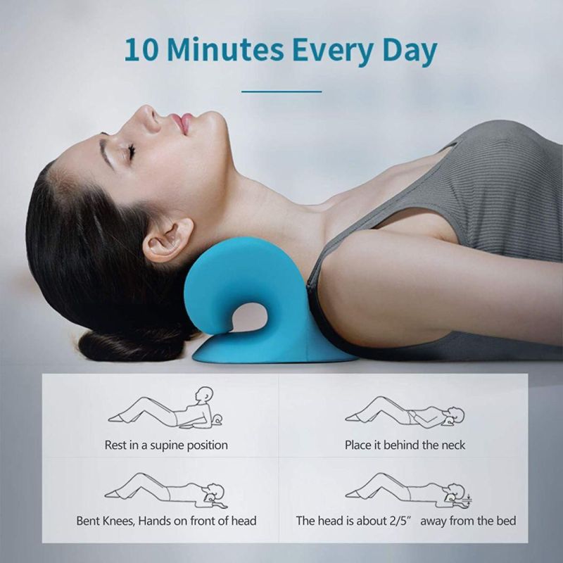 Neck and Shoulder Relaxer, Cervical Traction Device for Tmj Pain Relief and Cervical Spine Alignment, Chiropractic Pillow Neck Stretcher