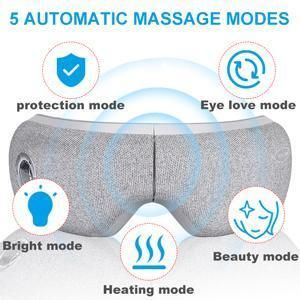 Eye Massager with Heat Compression Vibration Bluetooth Music Electric Eye Massager for Relax and Relieve Eye Strain Eye Bags Dry Eye Dark Circles Improve Sleep