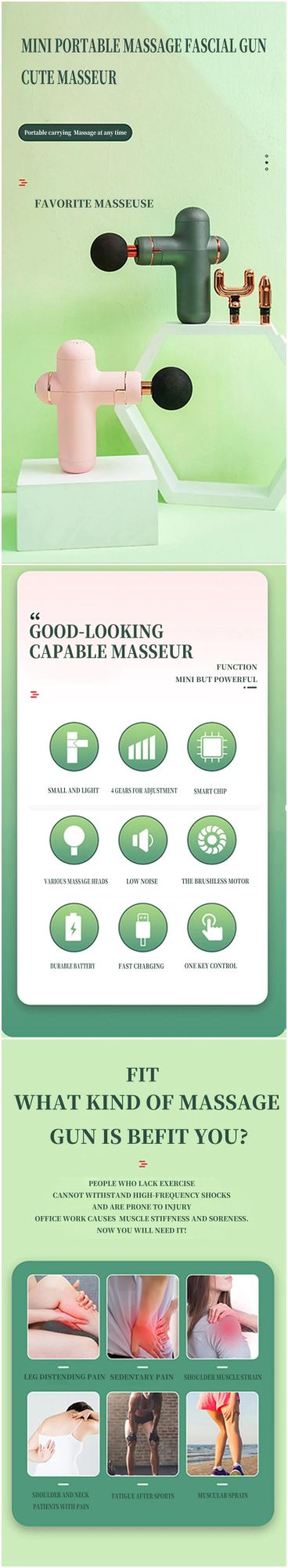 Portable Handheld Percussion Small Pocket Massage Gun Muscle 2021 Mini Machine Cordless Mini Massage Gun