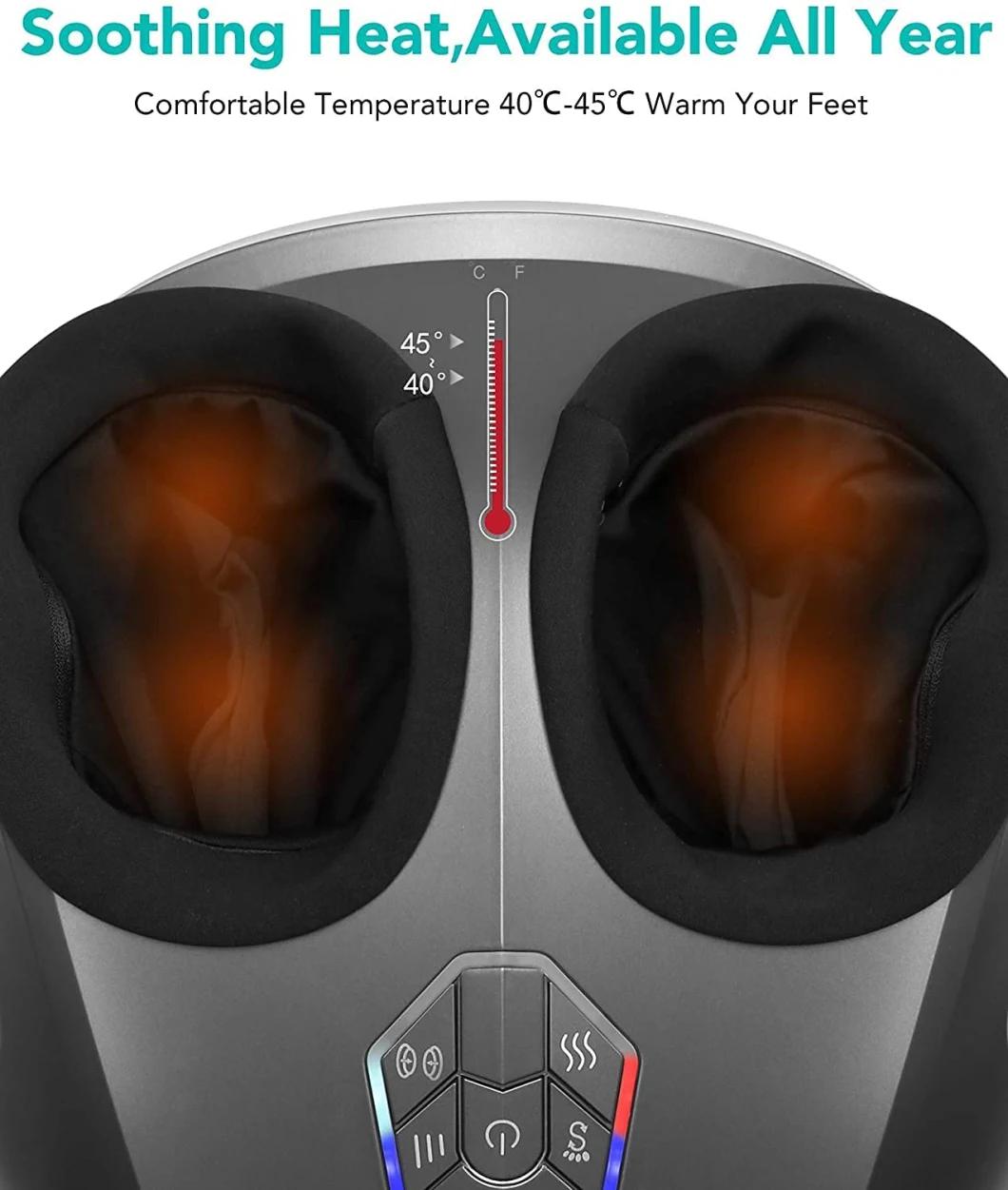 Shiatsu Foot Massager Machine - Increases Blood Flow Circulation, Deep Kneading, with Heat Therapy -Deep Tissue, Plantar Fasciitis, Diabetics, Neuropathy