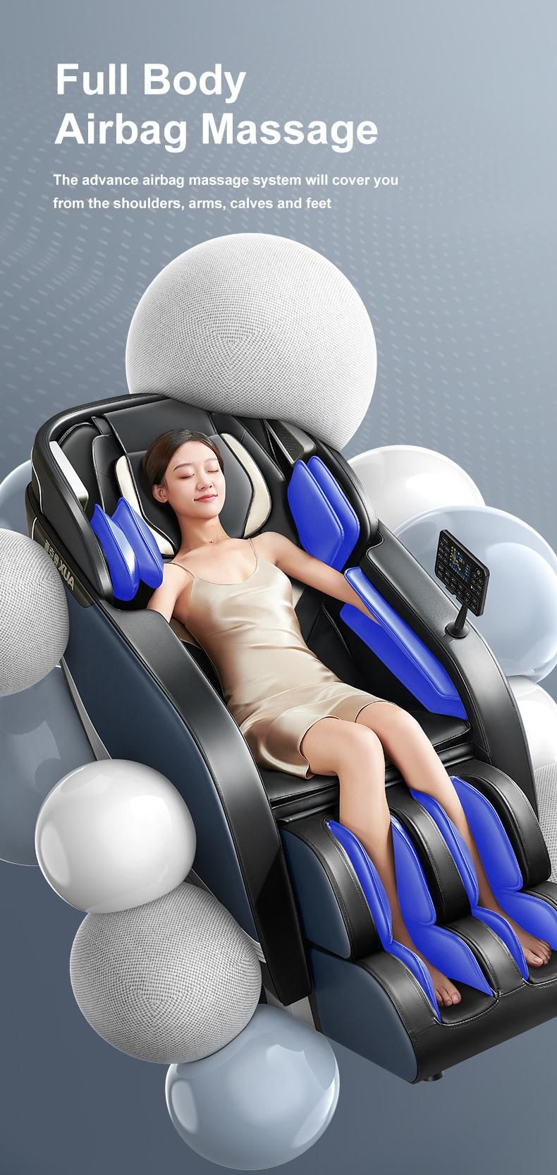 OEM ODM Zero Gravity Relaxing Chaise Massage 3D Full Body Luxury Massager Chairs Automatic Voice Control Armchair 4D Massage Chair