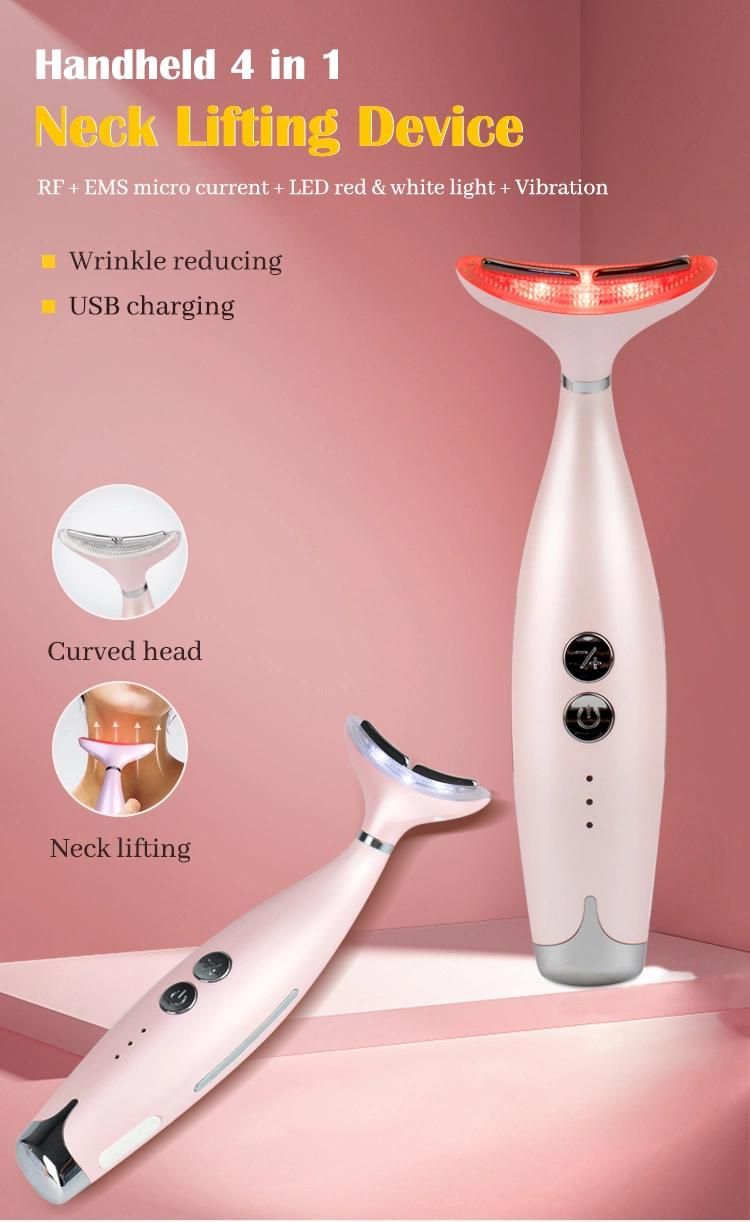 Handheld 4 in 1 Neck Shoulder Anti-Wrinkle Massager Lifting Device