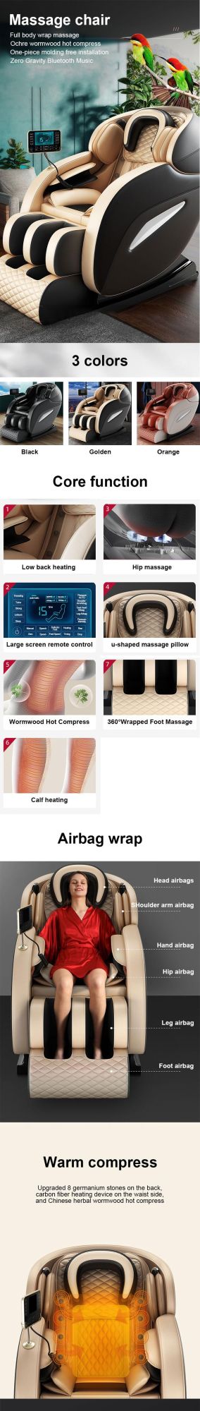 Sex Full Body Type Body Care Massage Chair