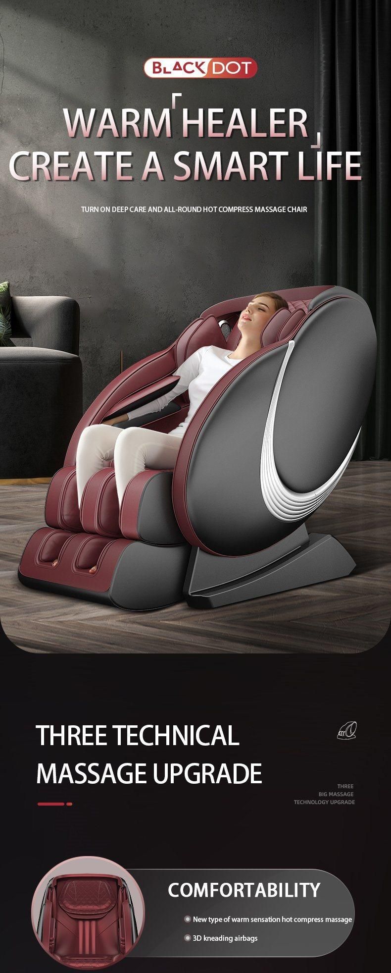 2022 Best Shiatsu Full Body Massage Chair Luxury Beauty Chair with Foot Massager