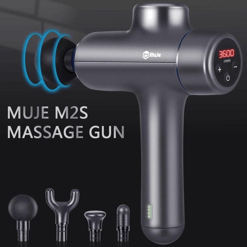 Rechargeable Fascia Massage Gun 24V 2000mAh Touch Screen Body Massager