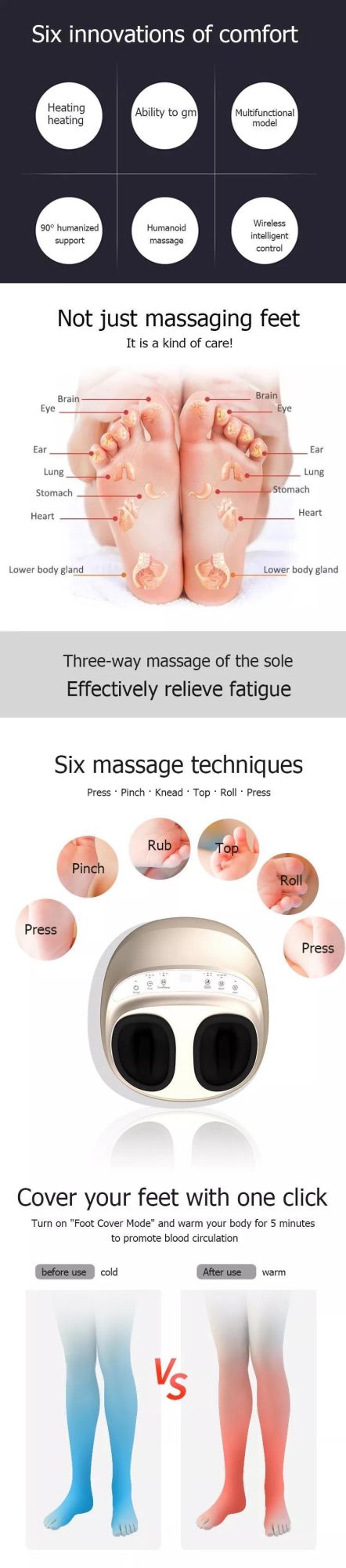 New Cheap Foot Massage Device Full Contact Foot Massage