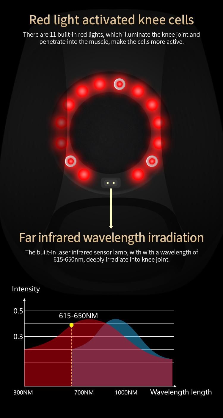 Electric Smart Lnfrared Physiotherapy Massager Products Vibration Heating Knee Massager with LED Touch Screen