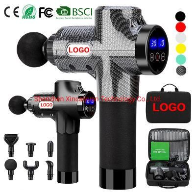 Amazon Cordless Powerful Handheld 30 Speed Muscle Deep Tissue Fascial Percussion Massage Gun LED Touch Screen Fascia Massage Gun Hot-Selling