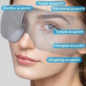 Eye Massager with Heat Compression Vibration Bluetooth Music Electric Eye Massager for Relax and Relieve Eye Strain Eye Bags Dry Eye Dark Circles Improve Sleep