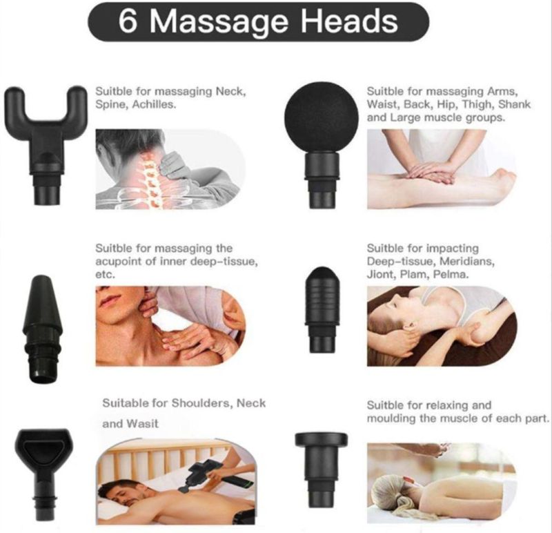 Mini LED Touch Screen Muscle Deep Tissue Electric Percussive Massage Gun