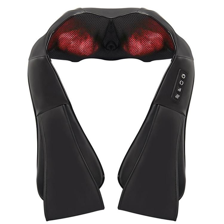 Electric Neck and Shoulder Personal Massager Full Body Shiatsu Massage Belt with Kneading Roller and Heating
