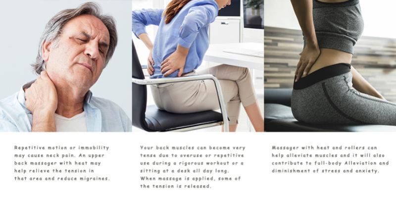 Multi-Function Electric Rechargeable Shiatsu Kneading Neck Car Seat Massage Pillow