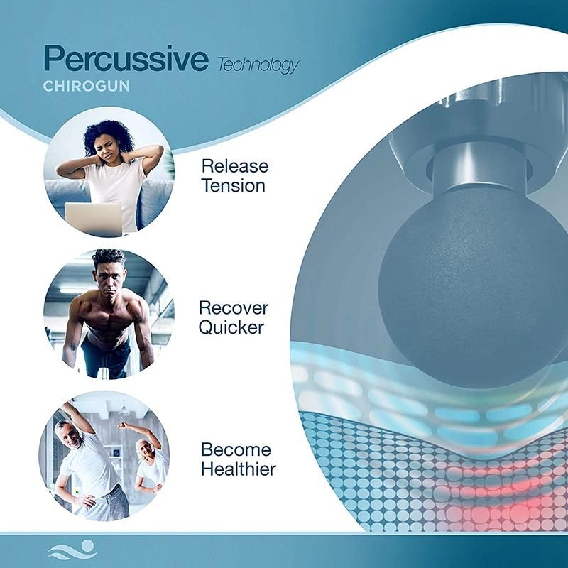 LCD Screen Massage Gun 30 Electric Percussion Vibration Full Body Massager Gun Deep Tissue Fascia OEM Muscle Massage Gunv