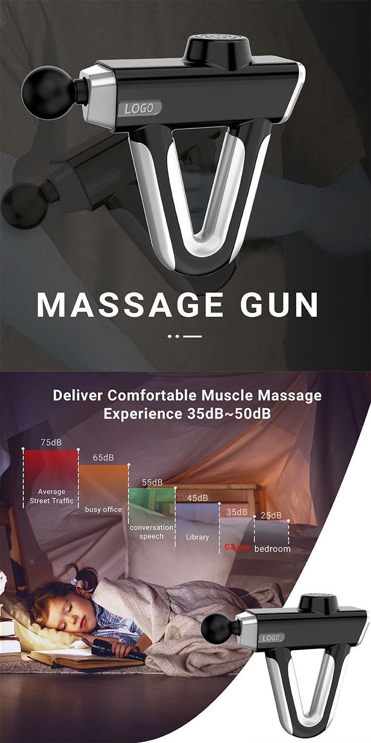 Rechargeable 4 Speed Mode Muscle Massage Gun Low Noise Fascia Gun