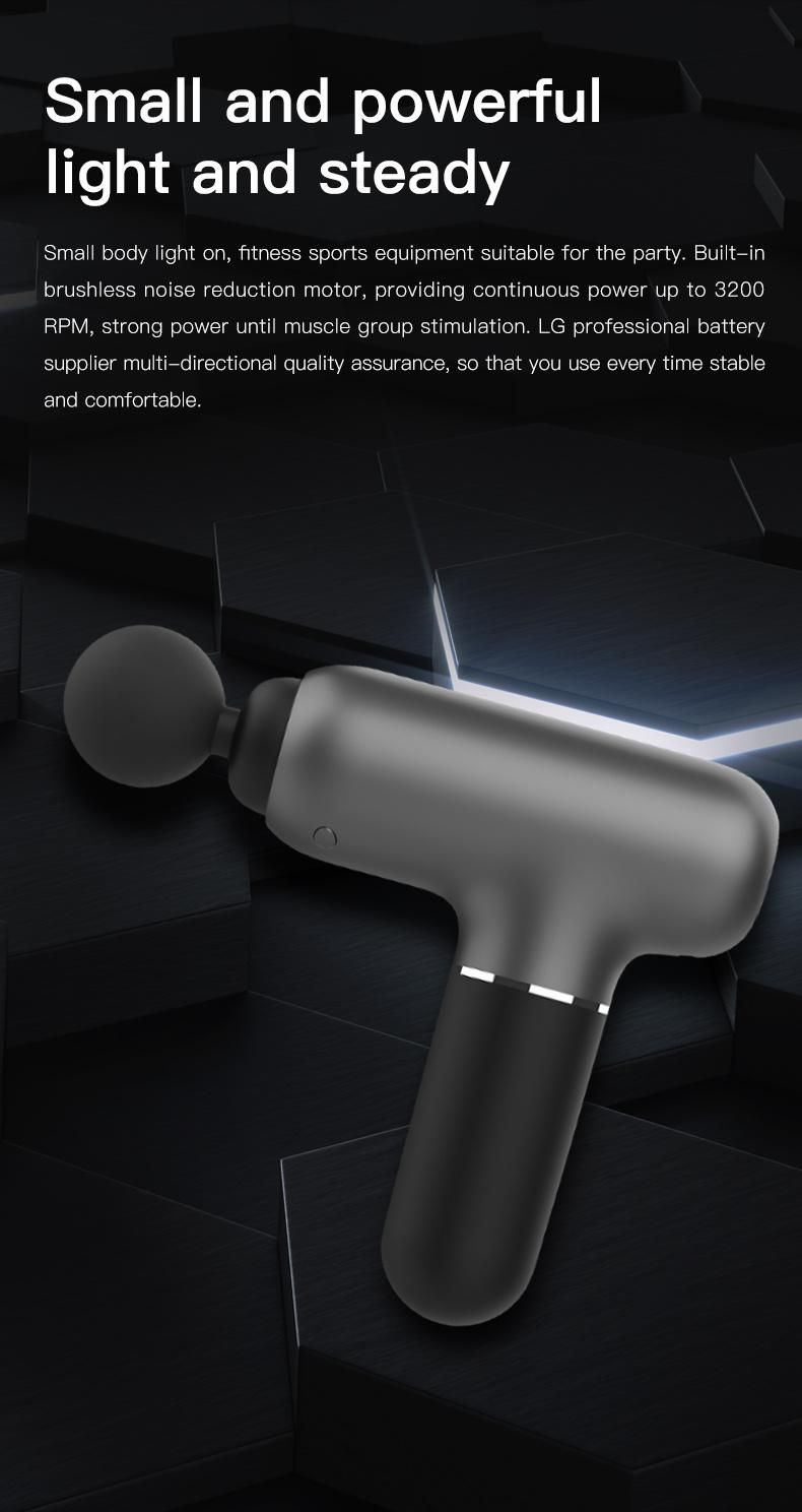 Handheld Deep Tissue Percussion Electric Fascia Booster Portable Powerful Mini Muscle Massage Gun