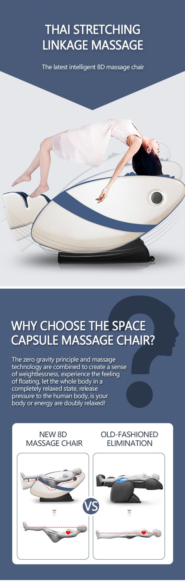 Modern Popular Massage Chair Full Body Zero Gravity Massage Table