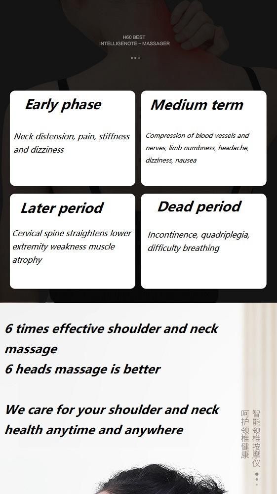 60c 2022 Fashion Massage Instrument Cervical Spine Wireless Smart Home Office Neck Massager
