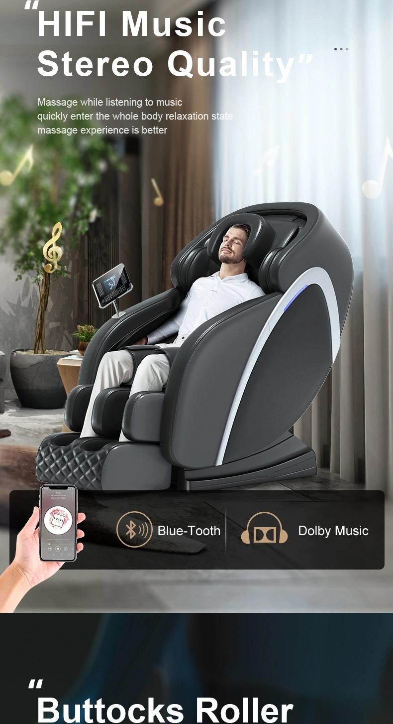 Sauron 7600 3D Body Detection Back Massager Massage Chair for Full Body Black