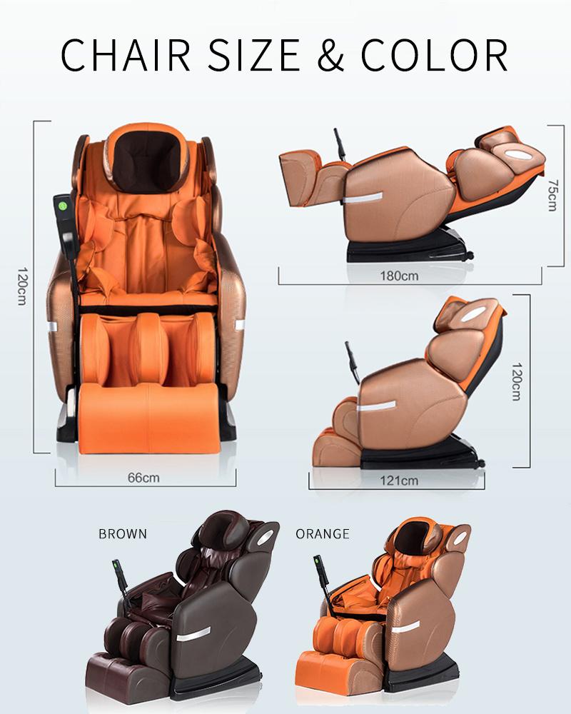 Wholesale Full Body Shiatsu Massage Chair 2022 Orange