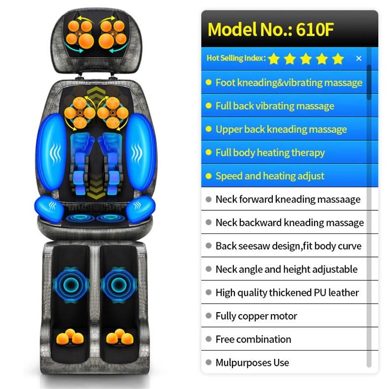 Fangao High Performance Equipment Heated Car Seat Shiatsu Massage Cushion