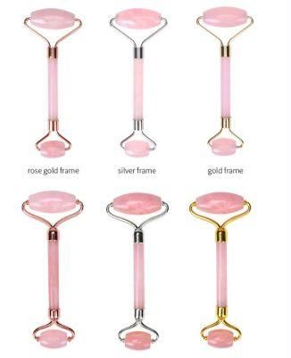 Best Selling Mini Stone Nephrite Natural Quartz Pink Anti Aging Massager Crystal Rose Jade Face Roller