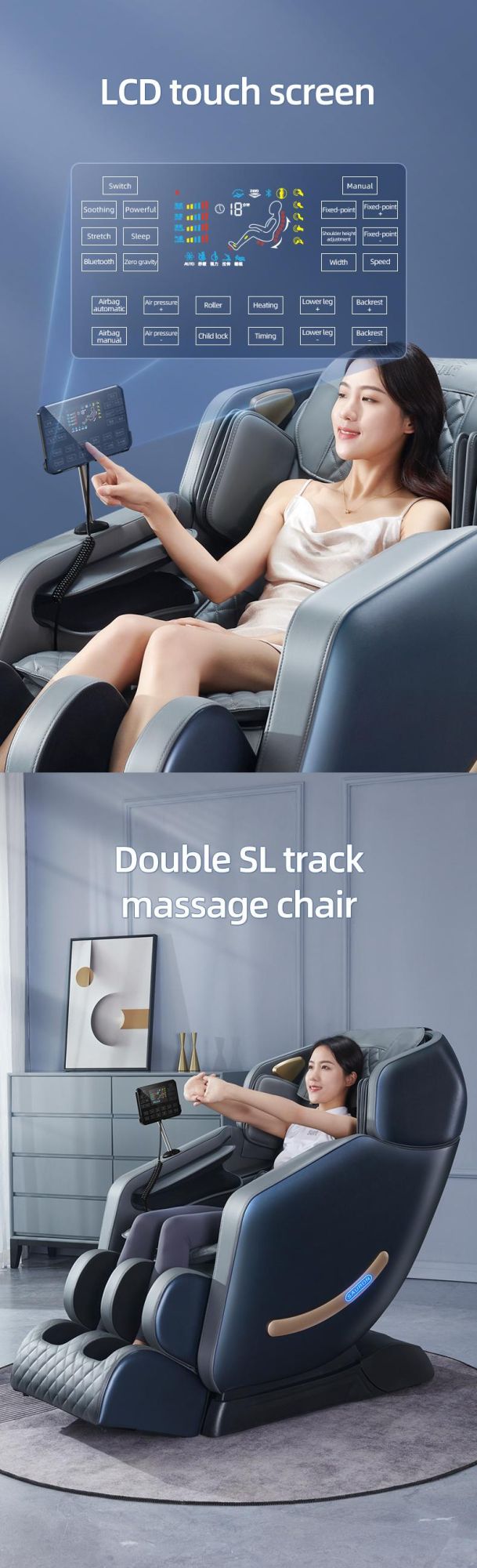 Wholesale Fauteuil Massage Pedicure 2022 8d Massagechair 4D Sofa Chairs Luxury Full Body Massage Chair Zero Gravity 3D
