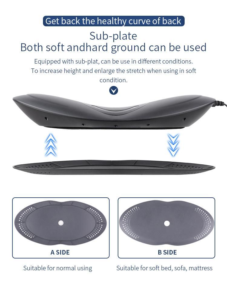 Electric Lumbar Air Traction Device with Inflated Back Stretcher, Vibration Massage with Heat