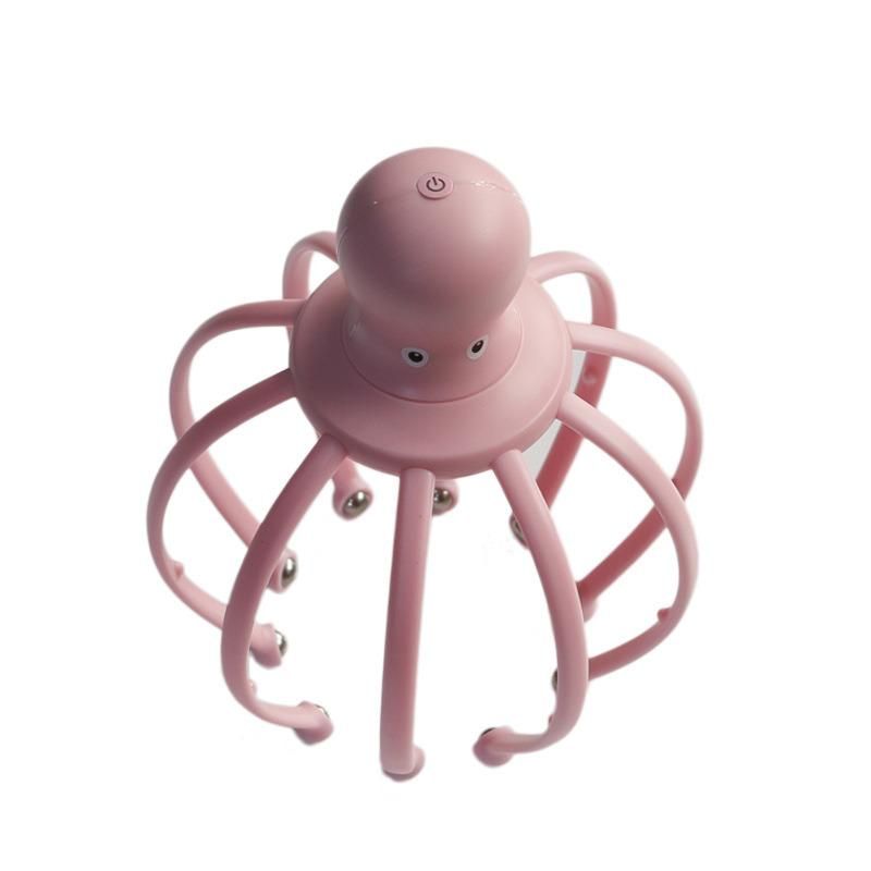 Electric Head Massager 10 Claw Scalp Massage with Steel Ball Octopus Type Massager Scalp Brush for Hair Growth