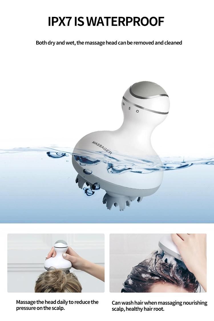 Electric Massage Brush Machine Waterproof Scalp Massager