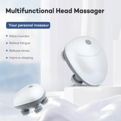 Hot Sale Electric Silicone Portable Vibrating Waterproof Scalp Massager Hand Held Head Massager
