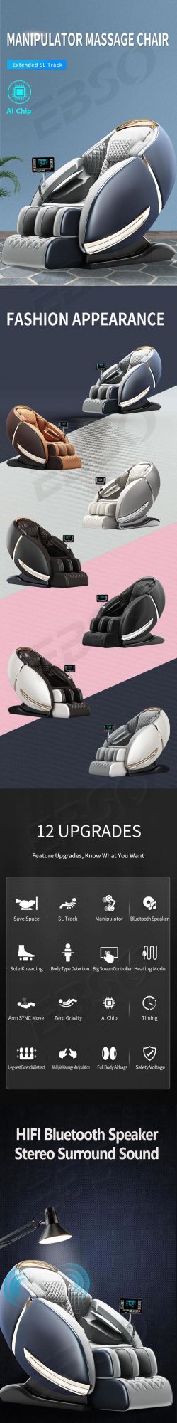 Japanese 3D Luxury Electric Zero Gravity Full Body Shiatsu Recliner Massage Chair
