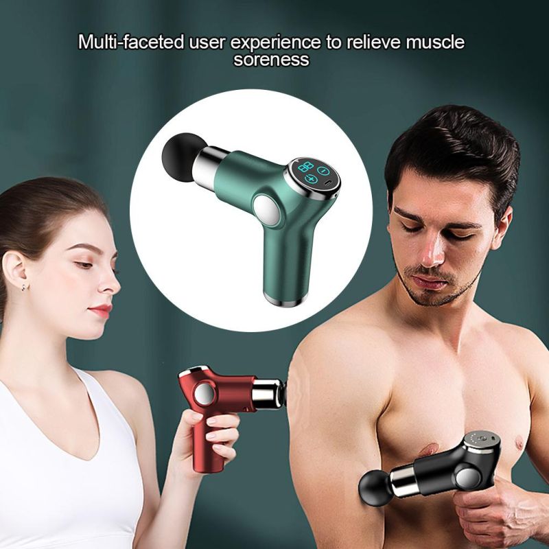 Muscle Massage Gun 32 Speeds Mini LCD Facial Gun Deep Tissue Percussion for Pain Relief Back Full Body Relaxation Fitness Fascia Massage
