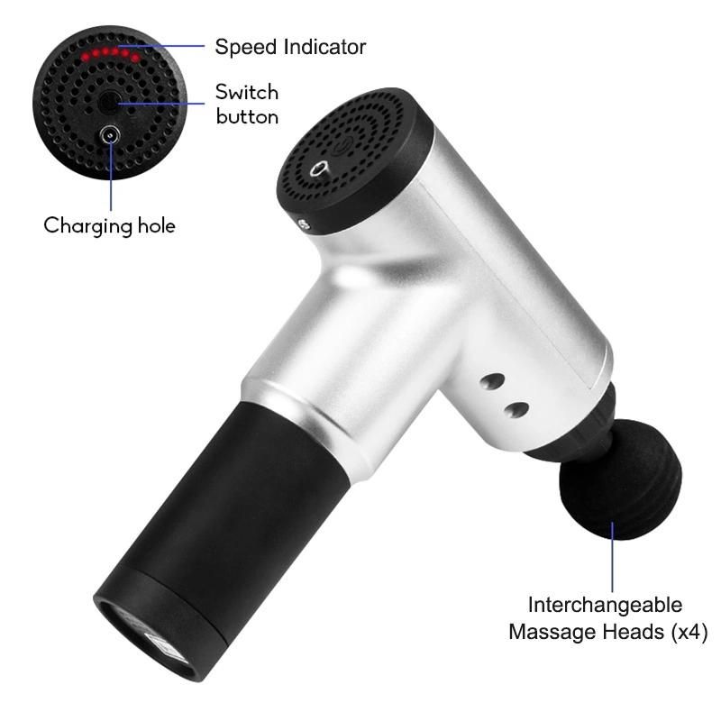 Handheld Muscle Massage Gun High Speed Vibration Massager Fascia Body Message Gun 30 Speed Deep Tissue Facial Gun